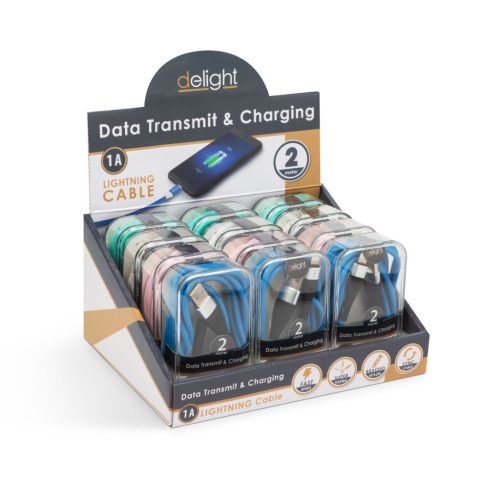 Delight iPhone Lightning - USB Szilikon Kábel - 1A - 2m