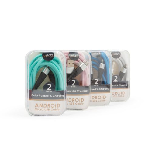  Delight USB - micro USB Szilikon Kábel - 2A - 2m