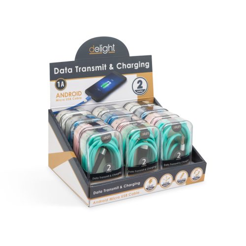  Delight USB - micro USB Szilikon Kábel - 2A - 2m
