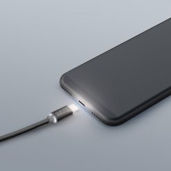 Delight USB-C kábel LED világítás - fekete - 1 m