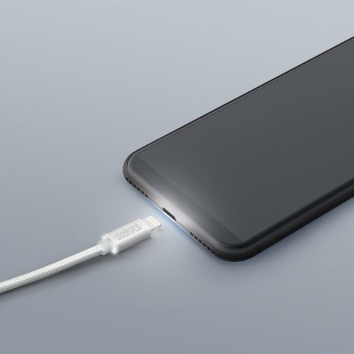 Delight iPhone Lightning USB kábel - LED világítás - fehér - 1 m