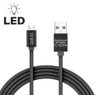 Delight Ledes Micro USB Kábel Fekete - 1A - 1m