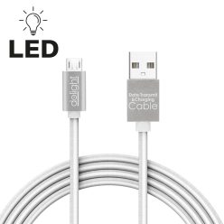 Delight Ledes Micro USB Kábel Fehér - 1A - 1m