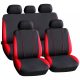 Autós üléshuzat HSA002 - piros / fekete - 9 db-os