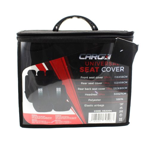 Autós üléshuzat HSA004 - szürke / fekete - 9 db-os