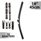 Ablaktörlő 18" / 45 cm - 10 db adapterrel