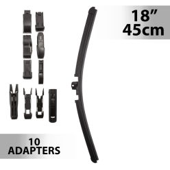 Ablaktörlő 18" / 45 cm - 10 db adapterrel