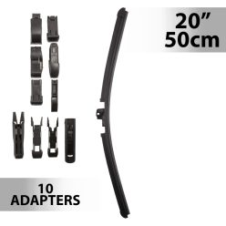 Ablaktörlő 20" / 50 cm - 10 db adapterrel