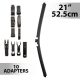 Ablaktörlő 21" / 52,5 cm - 10 db adapterrel