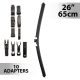 Ablaktörlő 26" / 65 cm - 10 db adapterrel
