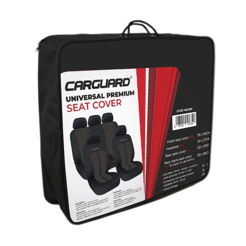 Autós üléshuzat - bézs / fekete - Légzsákos üléshez is - HSA010