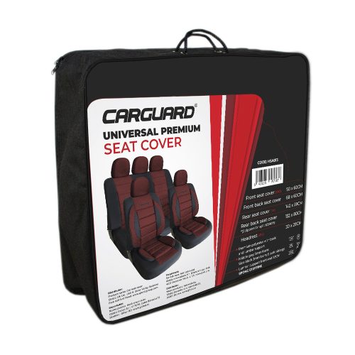 Autós üléshuzat - bordó / fekete - Légzsákos Üléshez is - HSA013