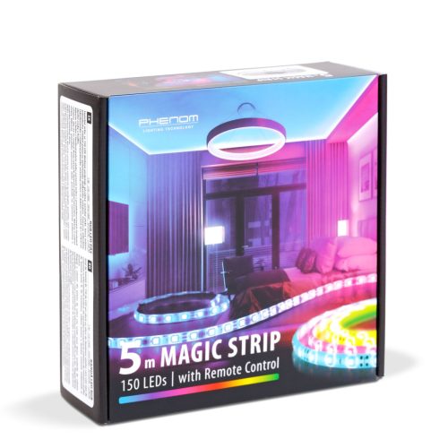 RGB LED szalag - 5 m - Tápegység - Távirányító - 30 LED/m - 7,2W/m