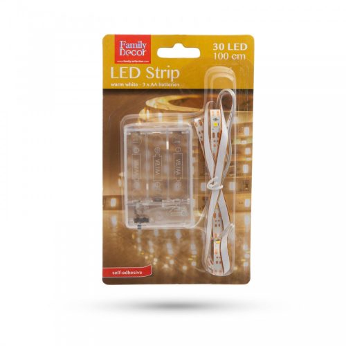 Elemes LED szalag - meleg fehér - 1 m 
