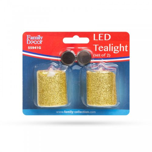LED gyertya - Arany színű - 2 db