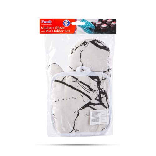 Edényfogó kesztyű és alátét - Márvány mintás