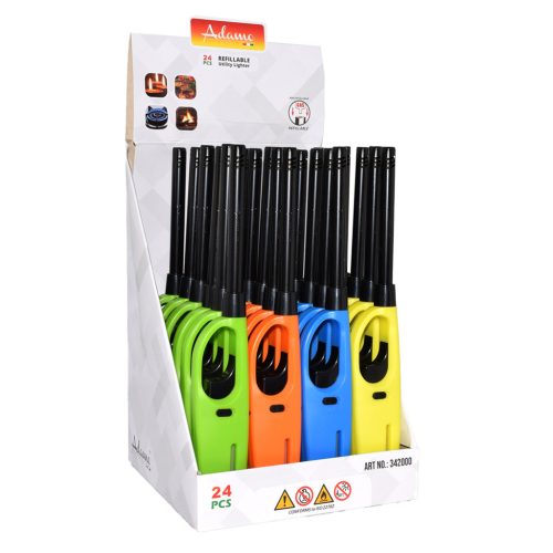 Gázgyújtó - tölthető- több szín - 23 cm