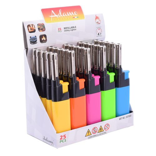 Gázgyújtó - tölthető- több szín