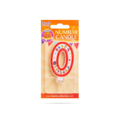 Számgyertya - 0 - 6,5 x 4 cm