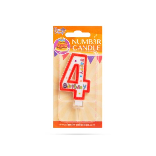 Számgyertya - 4 - 6,5 x 4 cm