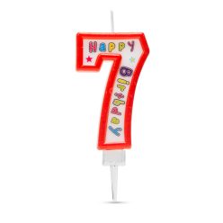 Számgyertya - 7 - 6,5 x 4 cm