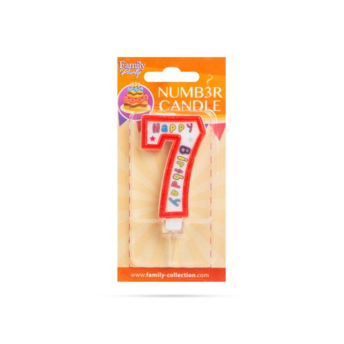 Számgyertya - 7 - 6,5 x 4 cm