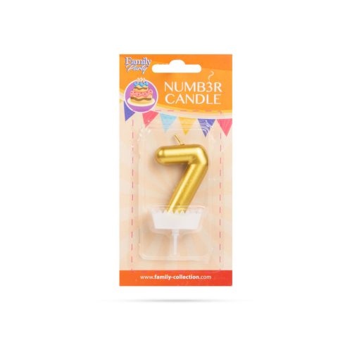 Számgyertya Arany - 6 x 3 cm - 7