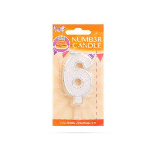 Számgyertya 6,5 x 4 cm - 6