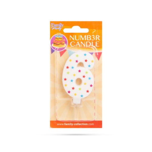 Számgyertya Csillag Mintás 7 x 4 cm - 6