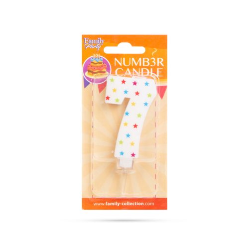 Számgyertya Csillag Mintás 7 x 4 cm - 7