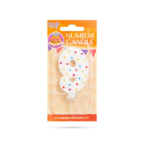 Számgyertya Csillag Mintás 7 x 4 cm - 9