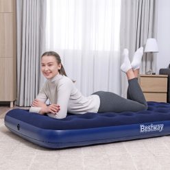   Bestway Felfújható Matrac - Egyszemélyes, velúr - kék - 188 x 99 x 22 cm