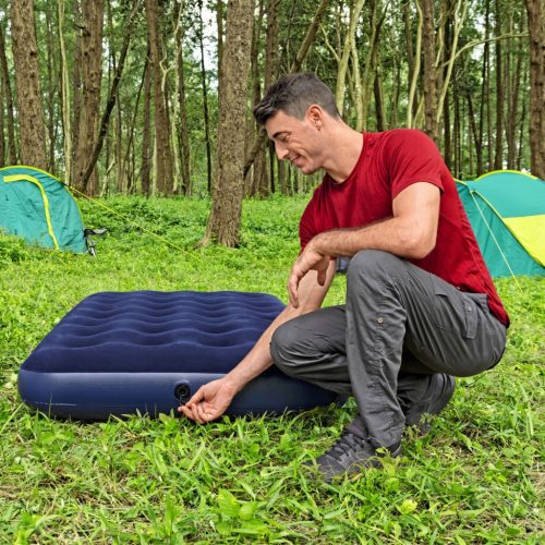 Bestway Felfújható Matrac - Egyszemélyes, velúr - kék - 188 x 99 x 22 cm