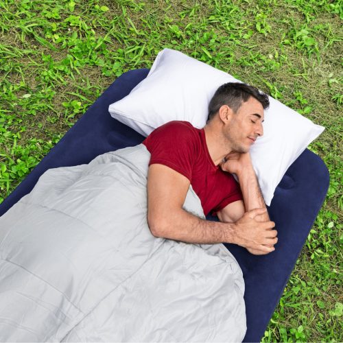 Bestway Felfújható Matrac - Egyszemélyes, velúr - kék - 188 x 99 x 22 cm