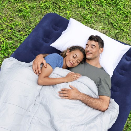 Bestway Felfújható matrac - egyszemélyes, velúr - kék - 191 x 137 x 22 cm