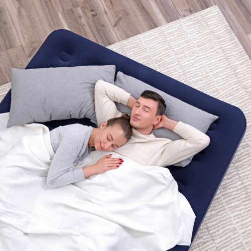 Bestway Felfújható matrac - Kétszemélyes, velúr - kék - 203 x 152 x 22 cm