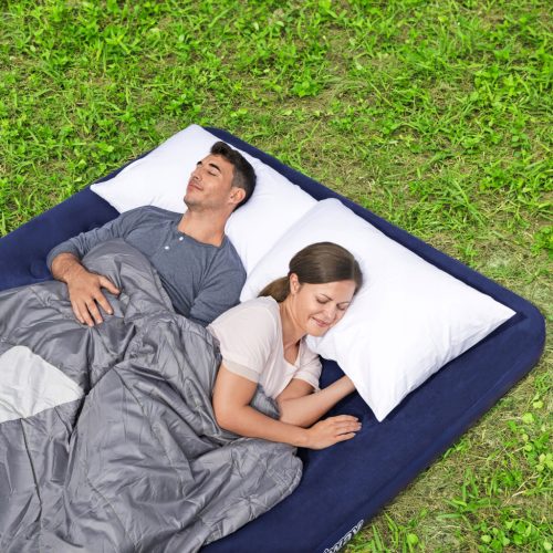 Bestway Felfújható matrac - Kétszemélyes, velúr - kék - 203 x 152 x 22 cm