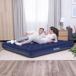   Bestway Felfújható matrac - kétszemélyes, velúr - kék - 203 x 183 x 22 cm
