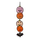 Halloween akasztható tök dekoráció - fa - 62 × 13 cm