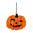 Halloween akasztható tök dekoráció - fa - 30 × 25 cm