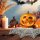 Halloween pókháló alátét - ezüst - Ø37 cm - műanyag