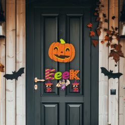 Halloween akasztható tök dekoráció - 45 × 23 cm