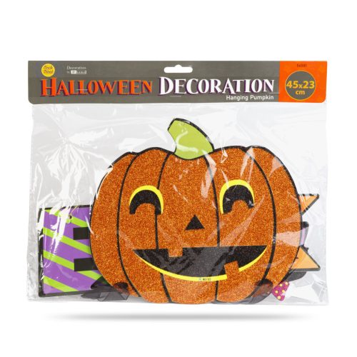 Halloween akasztható tök dekoráció - 45 × 23 cm
