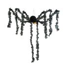 Halloween pók dekoráció - fekete - papír - 75 × 13 cm