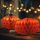 Halloween tök lampion - papír - 25/30 cm - 2 db