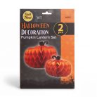 Halloween tök lampion - papír - 25/30 cm - 2 db