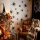 Halloween pók dekoráció szett - öntapadós - fekete - 30 db