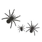 Halloween pók dekoráció szett - öntapadós - fekete - 30 db