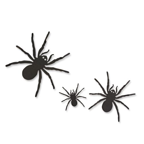 Halloween pók dekoráció szett - öntapadós - fekete - 30 db