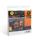 Halloween világító szellem dekoráció - tapadókorongos - 12 LED - 20 × 18,5 cm - 3 × AAA